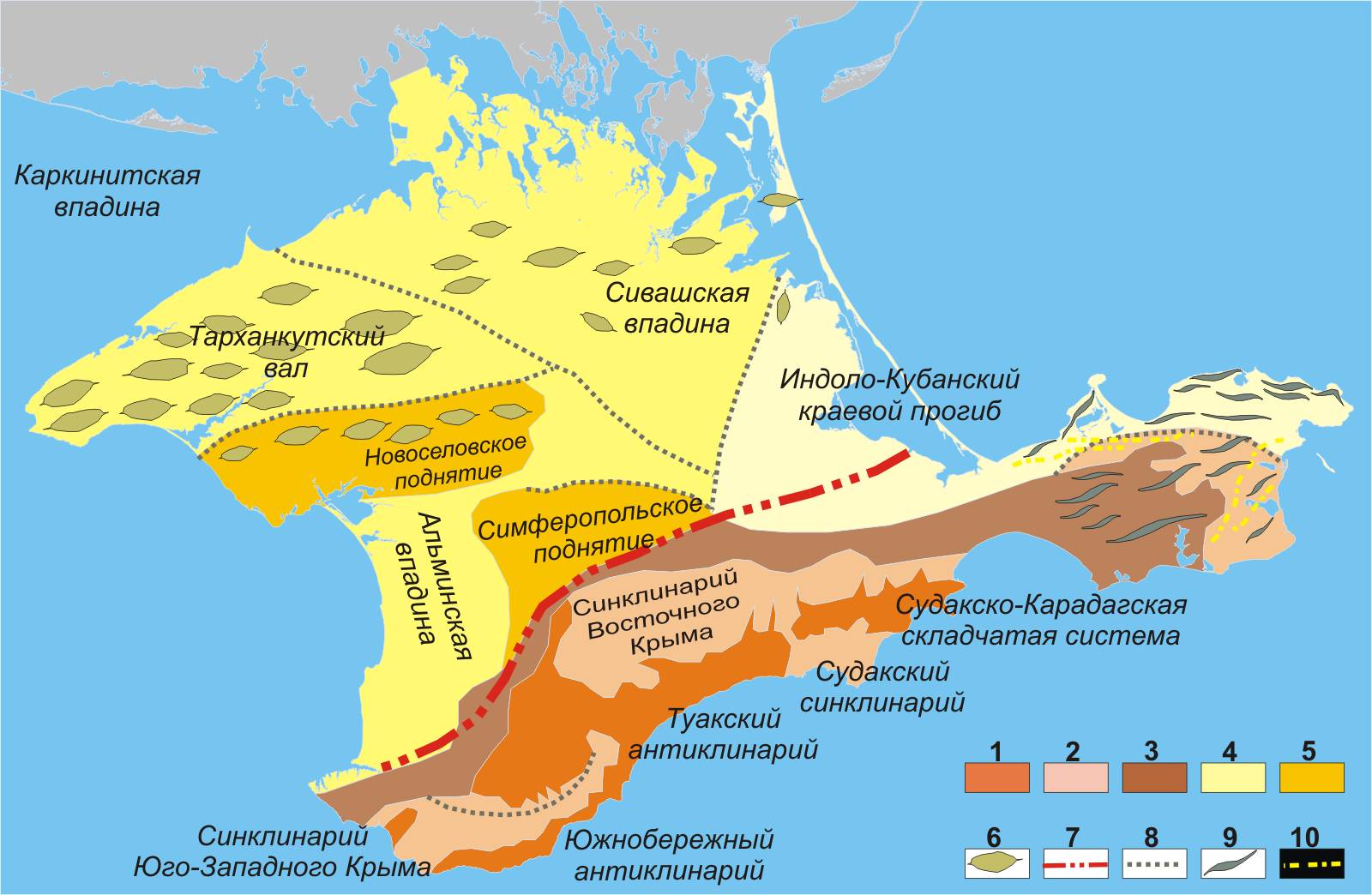 Геологическое строение и рельеф Крыма
